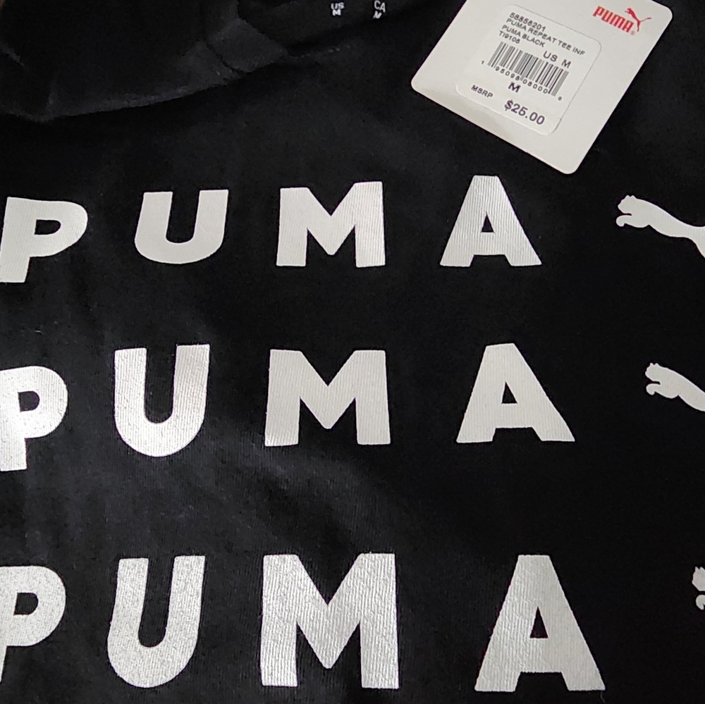 Women's PUMA repeat tee black size medium